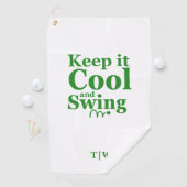 Serviette De Golf Gardez-le Cool et Swing Golf Thème (En situation)