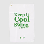Serviette De Golf Gardez-le Cool et Swing Golf Thème (Devant)
