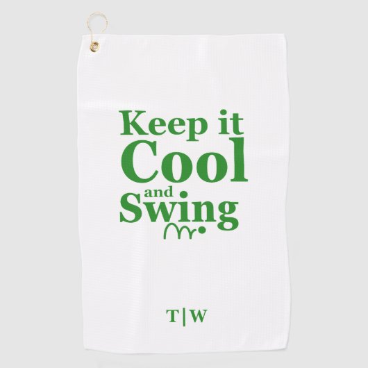 Serviette De Golf Gardez-le Cool et Swing Golf Thème (Devant)