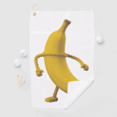 Serviette De Golf Gardez-le Tide – Typographie drôle de banane Minim (En situation)