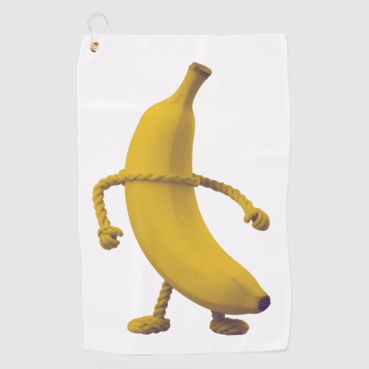Serviette De Golf Gardez-le Tide – Typographie drôle de banane Minim (Devant)