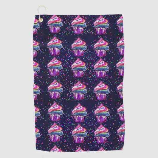 Serviette De Golf Gâteau d'anniversaire (Devant)