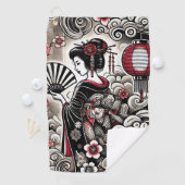 Serviette de golf Geisha Elegance (En situation)