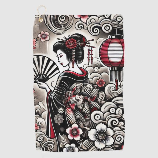 Serviette de golf Geisha Elegance (Devant)