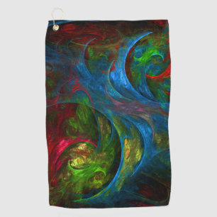 Serviette De Golf Genèse Bleu Art Abstrait