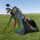 Serviette De Golf Genèse Bleu Art Abstrait (Vert)