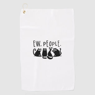 Serviette De Golf Gens dégoûtants chats noirs drôles miaou