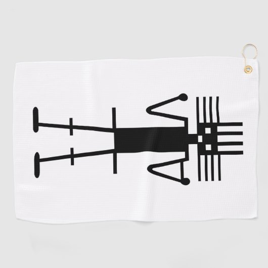 Serviette De Golf géogliphe géant atacama symbole ancien nazca peru  (Horizontal)