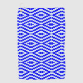 Serviette De Golf Geometric Kente Bright Blue, White, (Devant)
