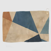 Serviette De Golf Geometric Pattern in Blues, Tans, and Rust (Horizontal)