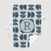 Serviette De Golf géométrique moderne du milieu du siècle (En situation)