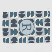 Serviette De Golf géométrique moderne du milieu du siècle (Horizontal)