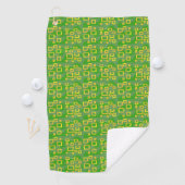Serviette De Golf Géométrique Vert (En situation)