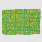 Serviette De Golf Géométrique Vert (Horizontal)