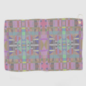 Serviette De Golf Géométrique vert violet rose (Horizontal)