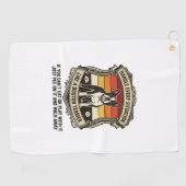 Serviette De Golf Gérer chaque situation Boston Terrier Chien Couche (Horizontal)
