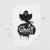 Serviette De Golf Ghost – Texte Art épouvantable qui dégouline (En situation)