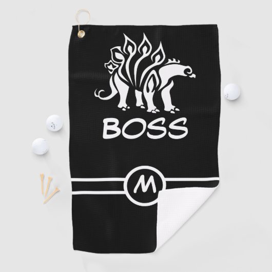 Serviette De Golf Ghost White Stegosaurus Spirit Dinosaur (En situation)