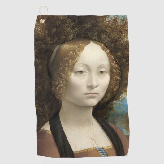 Serviette De Golf Ginevra de' Benci Leonardo da Vinci (Devant)
