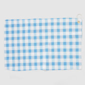Serviette De Golf Gingham Bleu Bébé (Horizontal)