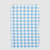 Serviette De Golf Gingham Bleu Bébé (Devant)