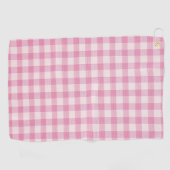 Serviette De Golf Gingham Rose Bébé (Horizontal)