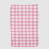 Serviette De Golf Gingham Rose Bébé (Devant)