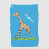 Girafe heureuse mignonne avec cartoon papillon