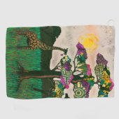 Serviette De Golf Girafe sur les Avions d'Afrique (Horizontal)