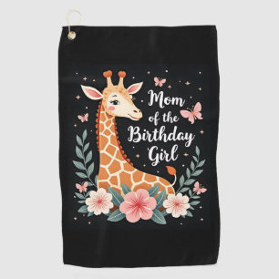 Serviette De Golf Giraffe Maman de l'Anniversaire fille jumelée fami