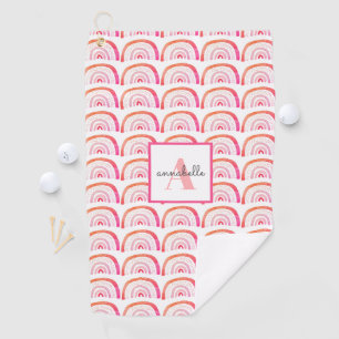 Serviette De Golf Girl Rainbow Motif