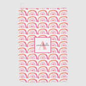 Serviette De Golf Girl Rainbow Motif (Devant)
