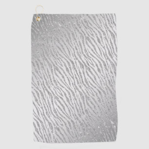 Serviette De Golf Glam poster de animal Parties scintillant argent