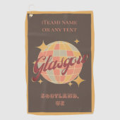 Serviette De Golf Glasgow City Scotland Royaume-Uni golfeur britanni (Devant)