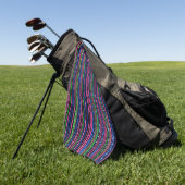 Serviette De Golf Glitz et Glam Sparkly Stripes (Vert)