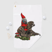 Serviette De Golf Gnome à cheval sur une parcelle (En situation)