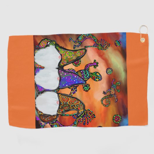 Serviette De Golf Gnome Art (Horizontal)