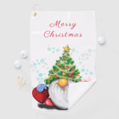 Serviette de golf Gnome de Noël (En situation)