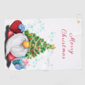 Serviette de golf Gnome de Noël (Horizontal)