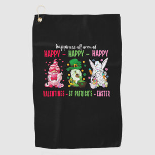 Serviette De Golf Gnome Happy Valentine St Patrick Bonheur de Pâques