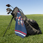 Serviette de golf Gnomes patriotiques (Vert)