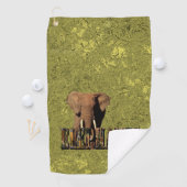 Serviette De Golf Gold Elephant Design, (En situation)
