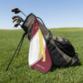 Serviette De Golf Gold Golfer sur Maroon White Golf Towne (Vert)