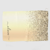 Serviette De Golf Gold Parties scintillant Girly Luxe Moderne Monogr (Horizontal)