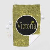 Serviette De Golf Golden Flecks Victoria Nom Design, (En situation)