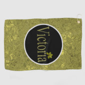 Serviette De Golf Golden Flecks Victoria Nom Design, (Horizontal)