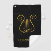Serviette De Golf Golden lyre (En situation)