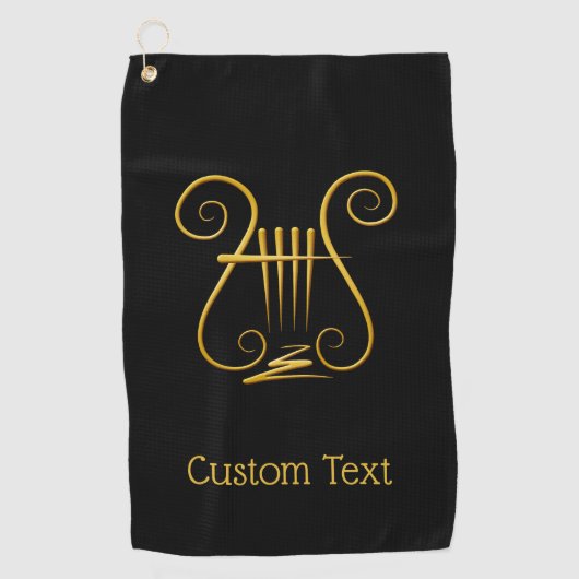 Serviette De Golf Golden lyre (Devant)