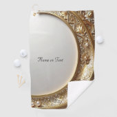 Serviette De Golf Golden Ornate Golf Towel (En situation)