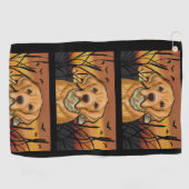Serviette De Golf Golden Retriever (Horizontal)